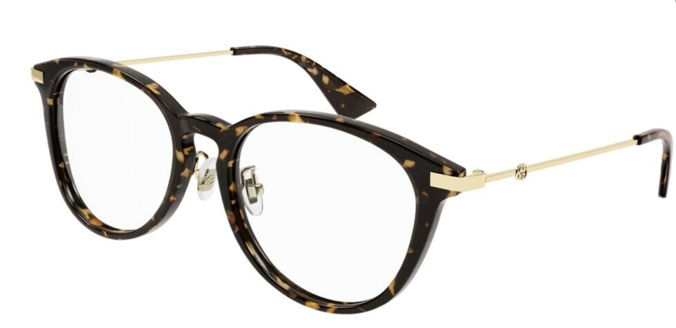 Gucci GG 1014OA 002 Havana Gold Round Women Eyeglasses