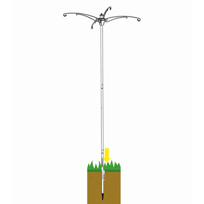 Brome BirdsUP Versa Pole System - Adjustable Bird Feeder Pole for Backyard, Garden & Patio - Perfect for Attracting Wild Birds & Enhancing Outdoor Spaces