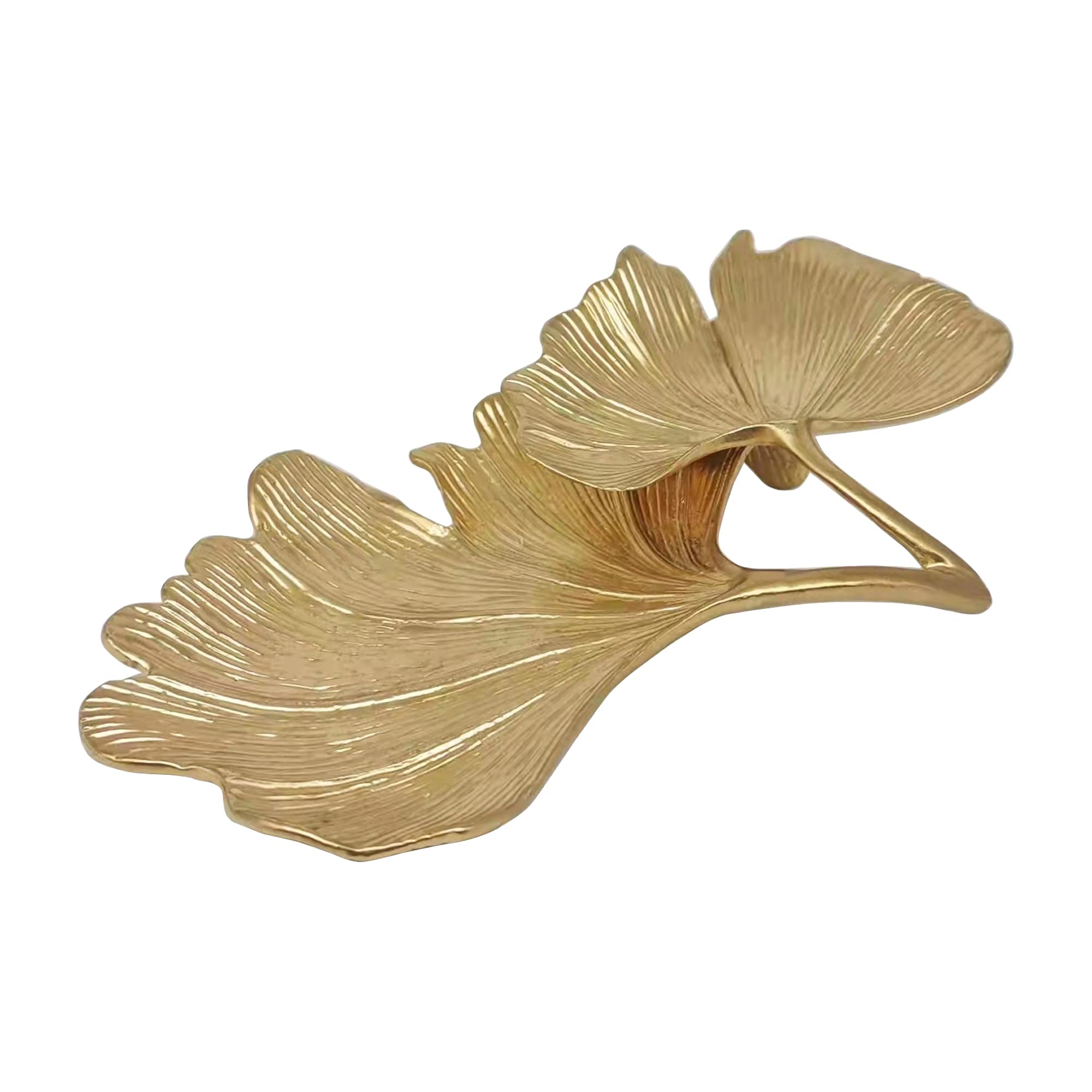 Leaf-Shaped Metal Jewelry Dish - Elegant Ring Holder & Trinket Tray for Dresser | Perfect Jewelry Organizer for Christmas, Birthday, Wedding Gifts | Ideal for Vanity, Nightstand & Gift Giving
