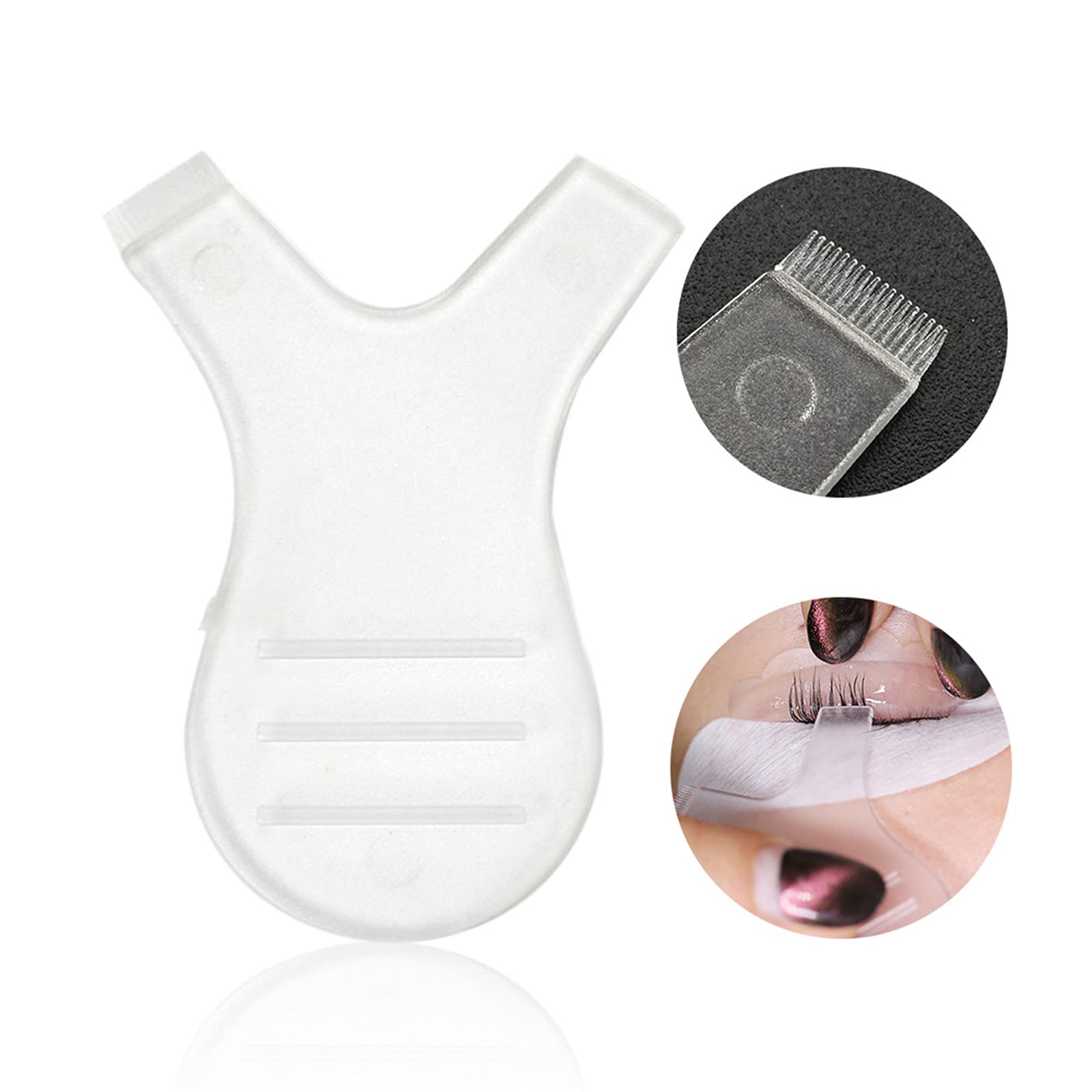 Decdeal 3 Pairs Silicone Eyelash Extension Pads - Y Shape Eyelash Grafting & Clean Up Brush for Professional Lash Lift & Curl - Perfect for Salon, Spa & Home Use