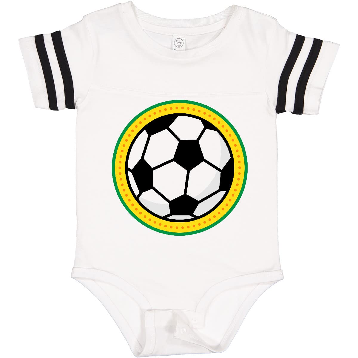 Inktastic Cute Soccer Ball Design Baby Bodysuit - Soft Cotton Infant Onesie for Boys & Girls - Perfect for Sports Fans, Game Day & Playtime