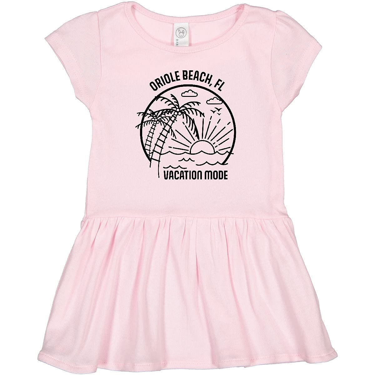 Inktastic Summer Vacation Mode Oriole Beach Florida Toddler Dress - Cute & Comfortable Girls' Outfit for Beach Trips, Family Vacations & Outdoor Adventures