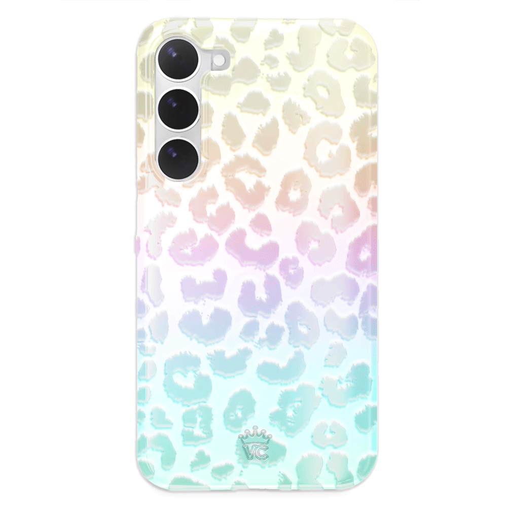 White Opal Leopard Print Phone Case for Samsung Galaxy - Stylish Protective Cover for Everyday Use & Fashion Accessory
