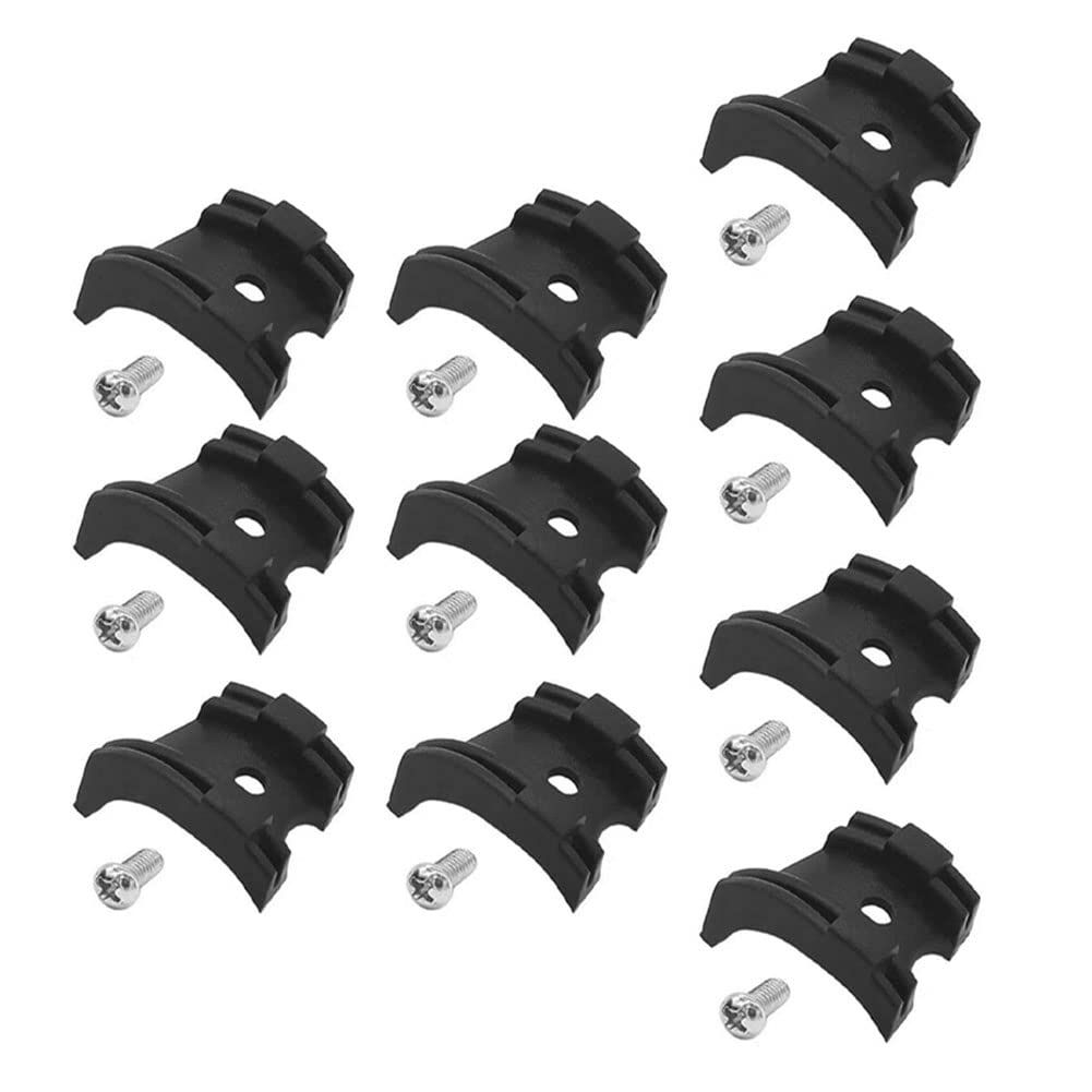 **10pcs Bike Cable Guides - Bicycle Frame Cable Clips with Screws, Anti-Friction Bottom Bracket Shifter Holder for Smooth Gear Shifting - Perfect for Road Bikes, Mountain Bikes & Commuting**