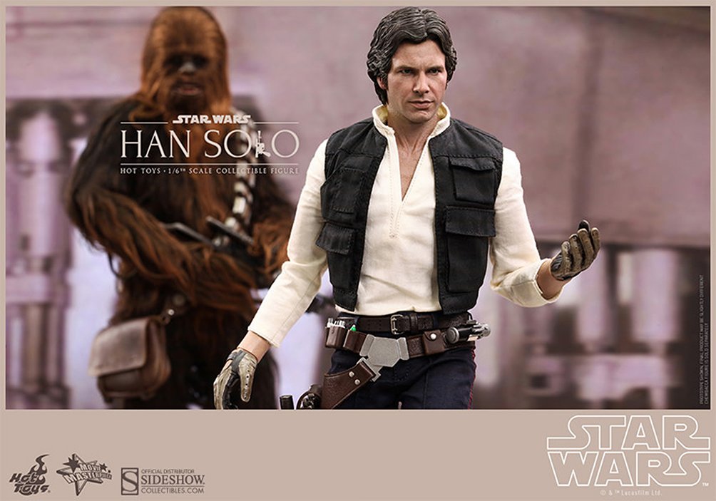 Hot Toys Han Solo & Chewbacca Star Wars 1/6 Scale Collectible Action Figures - Perfect for Display, Gift Giving & Movie Memorabilia Collections