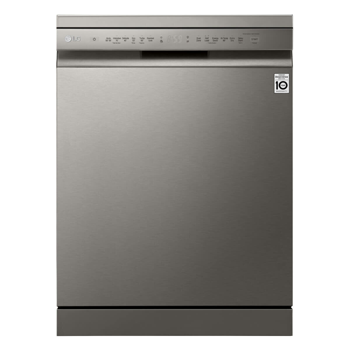 LG XD4B15PS 15 Place Settings QuadWash Dishwasher in Platinum Steel Finish - Energy Efficient & Ultra Quiet for Large Families & Entertaining