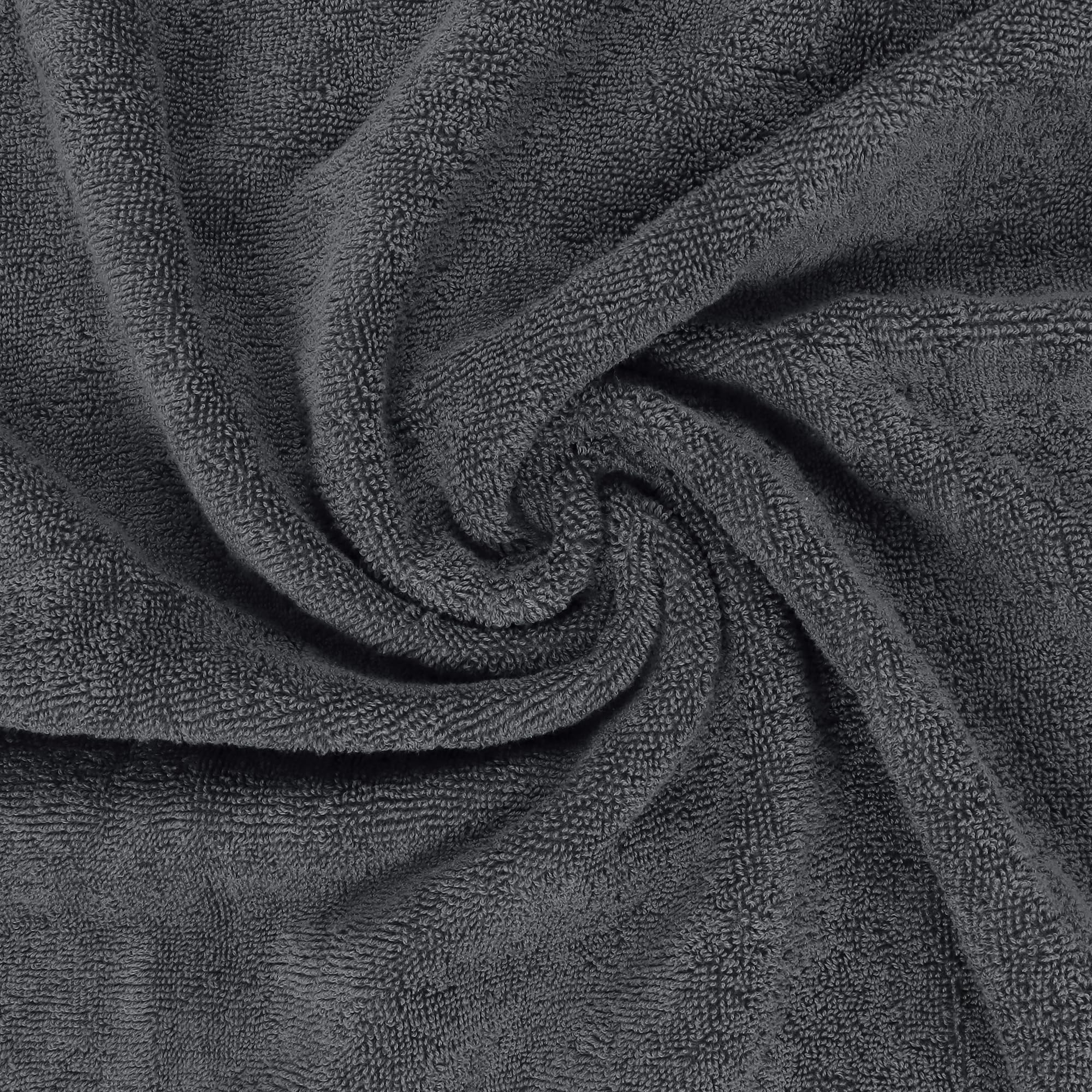 Utopia Towels 8-Piece Premium Bath Towel Set - 2 Bath Towels, 2 Hand Towels, 4 Washcloths - 600 GSM 100% Ring Spun Cotton - Super Absorbent & Soft - Perfect for Bathroom, Gym, Hotel, Spa & Home Use - Grey