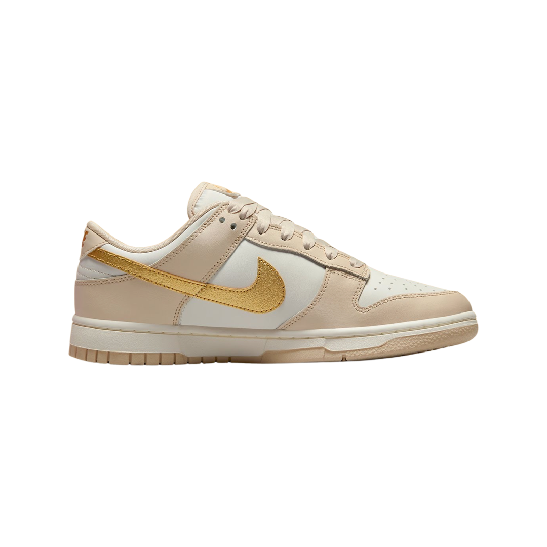 Nike Women's Dunk Low Metallic Gold Sneakers - Retro Running Shoes for Women - Fashion Casual & Streetwear - Perfect for Workouts, Daily Wear & Outfits