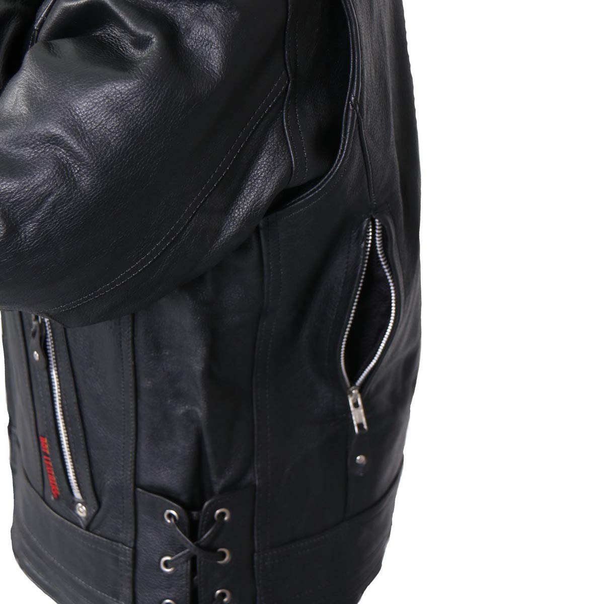 Hot Leathers Women's Genuine Leather Lace-Up Sleeve Jacket - Stylish Biker Jacket for Motorcycle Riding, Night Out & Fall Fashion