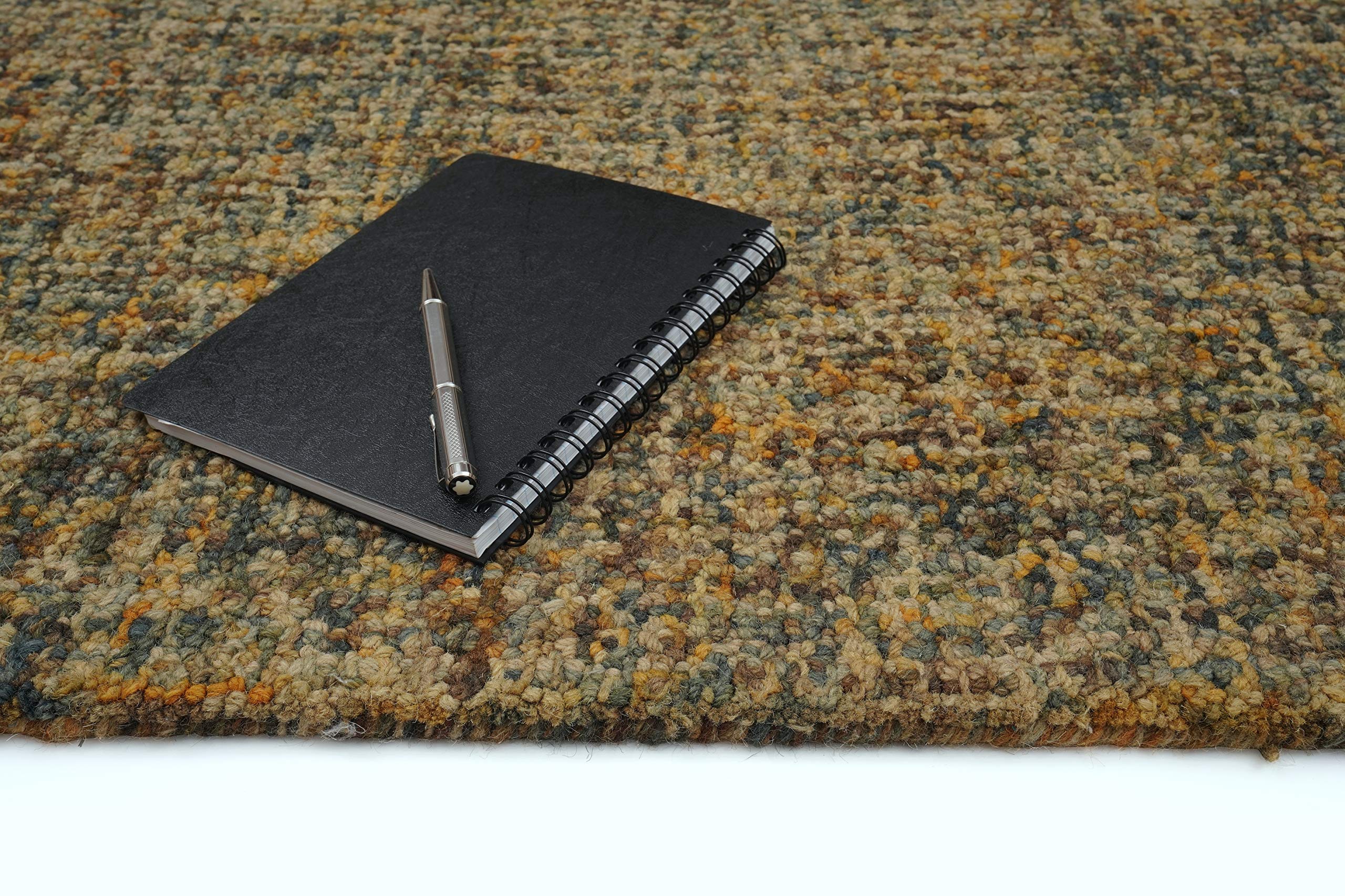 Handmade Nomad Forest Wool Rug - Natural Fiber, Easy Maintenance, Non-Slip - 2'6