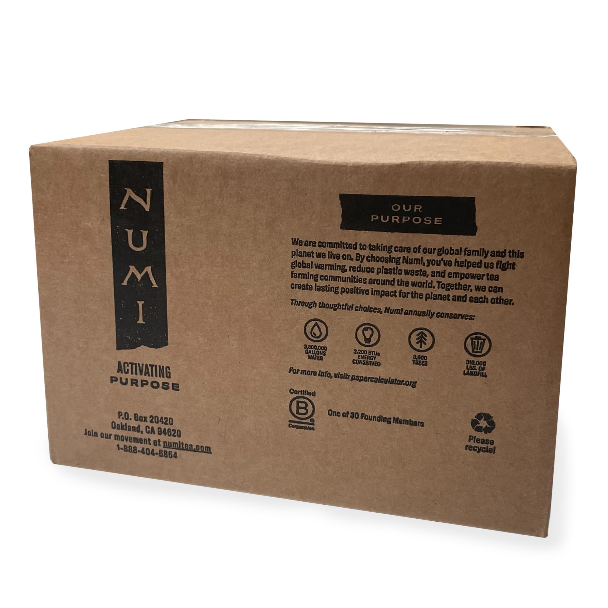 Numi Organic Rooibos Tea - 100 Tea Bags | Caffeine-Free Herbal Tea from South Africa | Perfect for Relaxation, Evening Tea & Wellness Routines