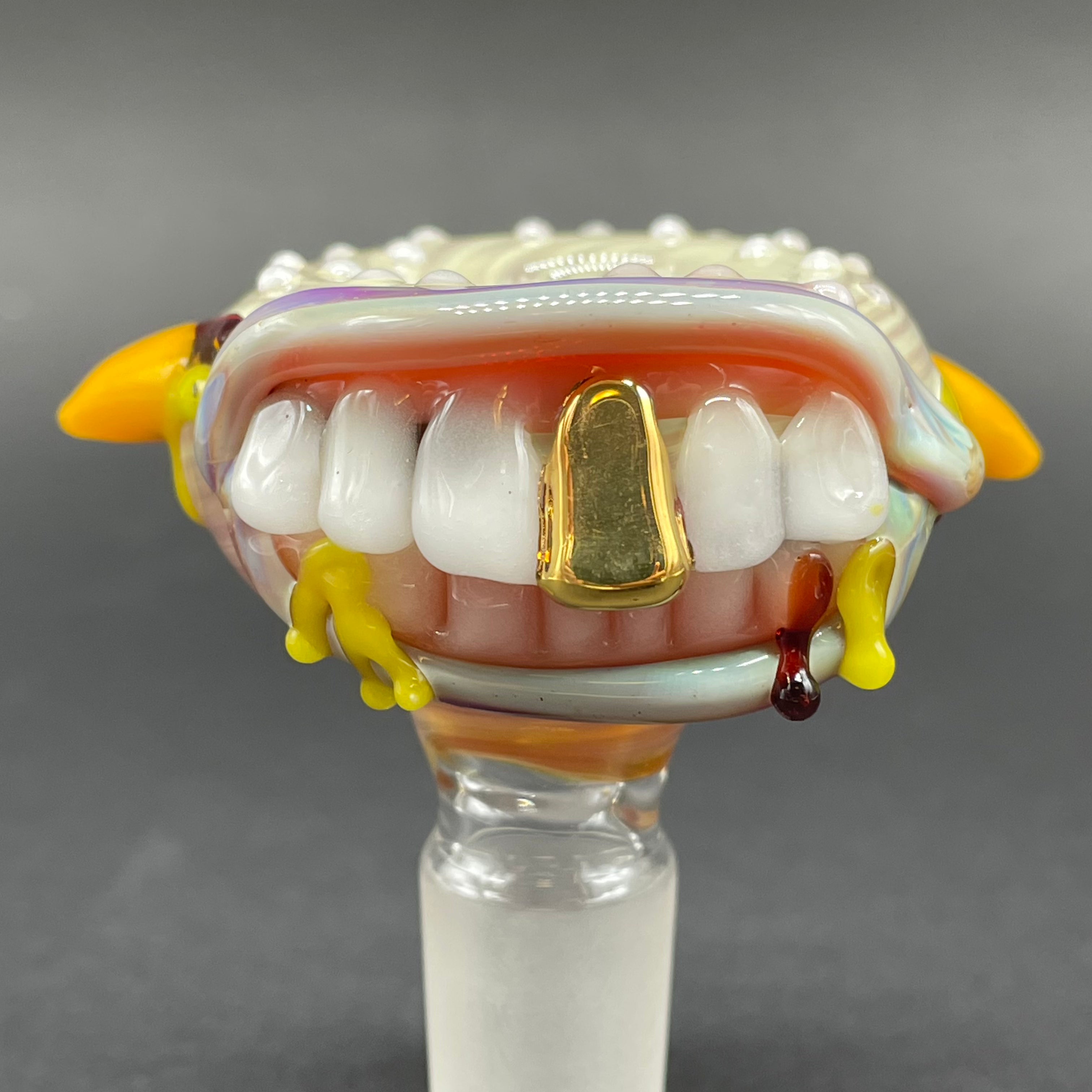 14mm Cheeseburger Glass Slide - Premium Borosilicate Glass Pipe for Smooth Smoking | Perfect for Concentrates, Herbs & Personal Use at Home or On-the-Go