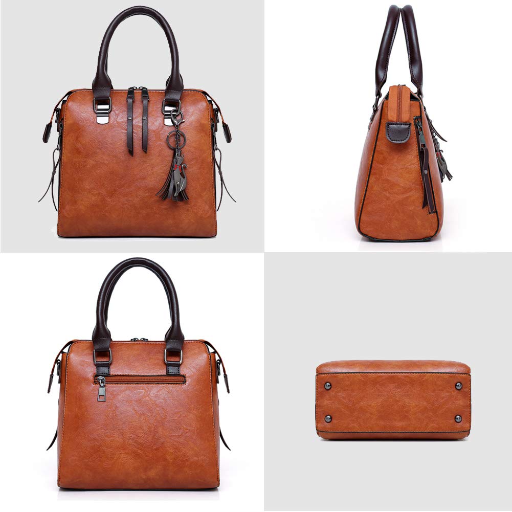 Segater® Women's Fashion Handbag Set - Faux Leather Tote, Shoulder Bag, Purse & Card Holder (4-Piece) | Perfect for Work, Travel & Everyday Use