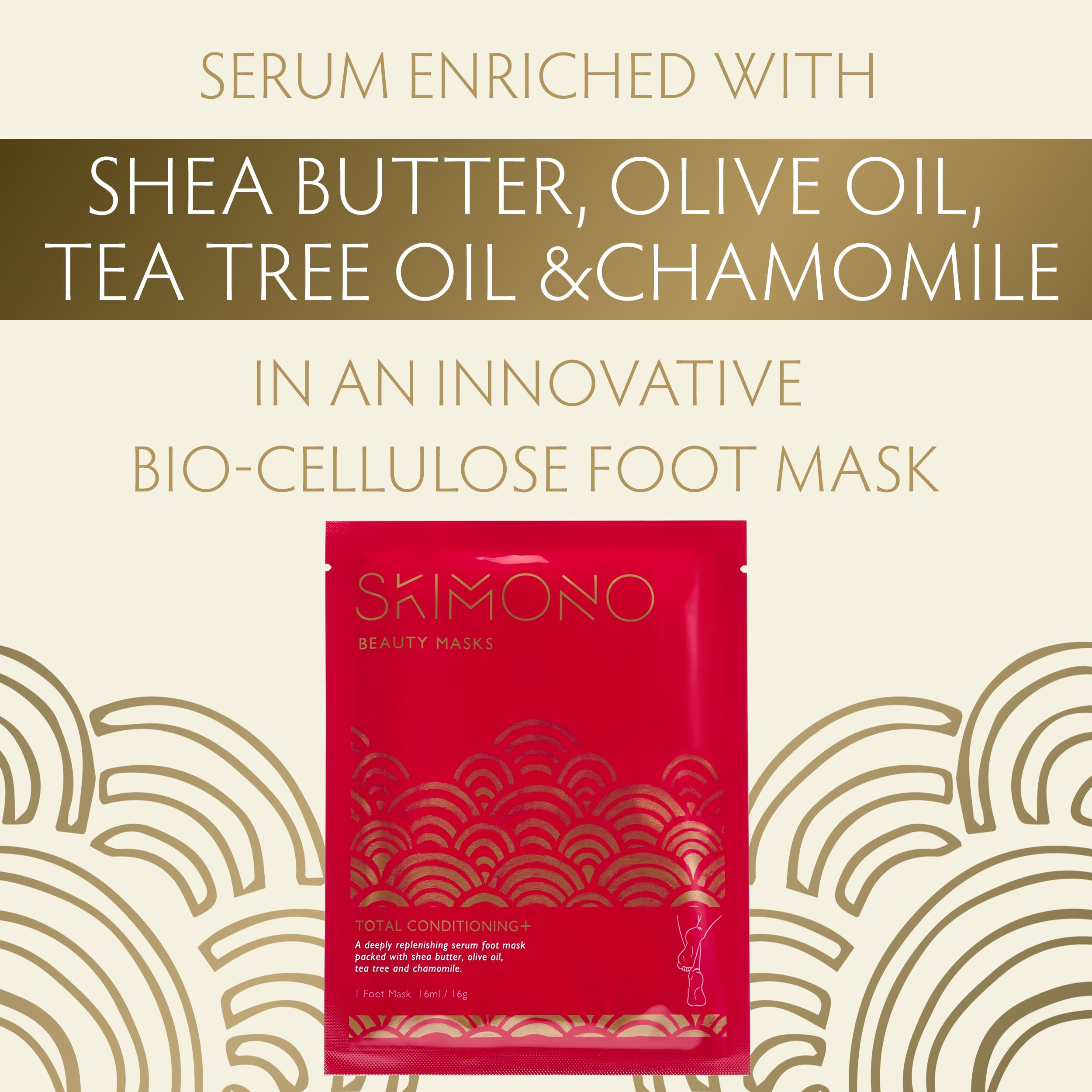**SKIMONO Intensive Foot Mask Moisturizing Socks – Deep Hydration with Shea Butter, Chamomile, Olive & Tea Tree Oil – Softens Cracked Heels & Dry Feet – 30 Minute Home Spa Pedicure – Perfect for Self-Care & Gifting (4 Pairs)**    *(Use Case: Ideal for at-home foot care, post-workout relaxation, or as a thoughtful gift for loved ones.)*