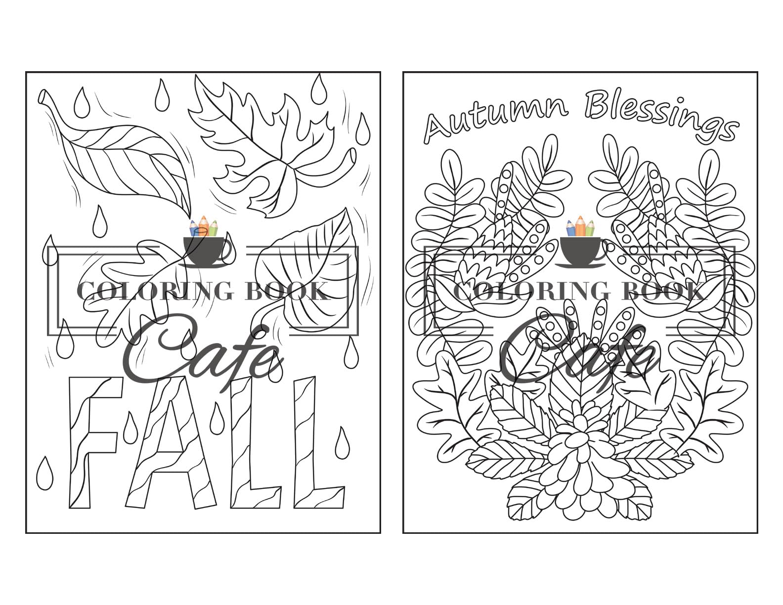 Easy Autumn: Adult Coloring Book with 50 Fun & Relaxing Fall Designs | Stress Relief & Mindfulness Activity for Adults | Perfect for Thanksgiving, Halloween & Seasonal Relaxation
