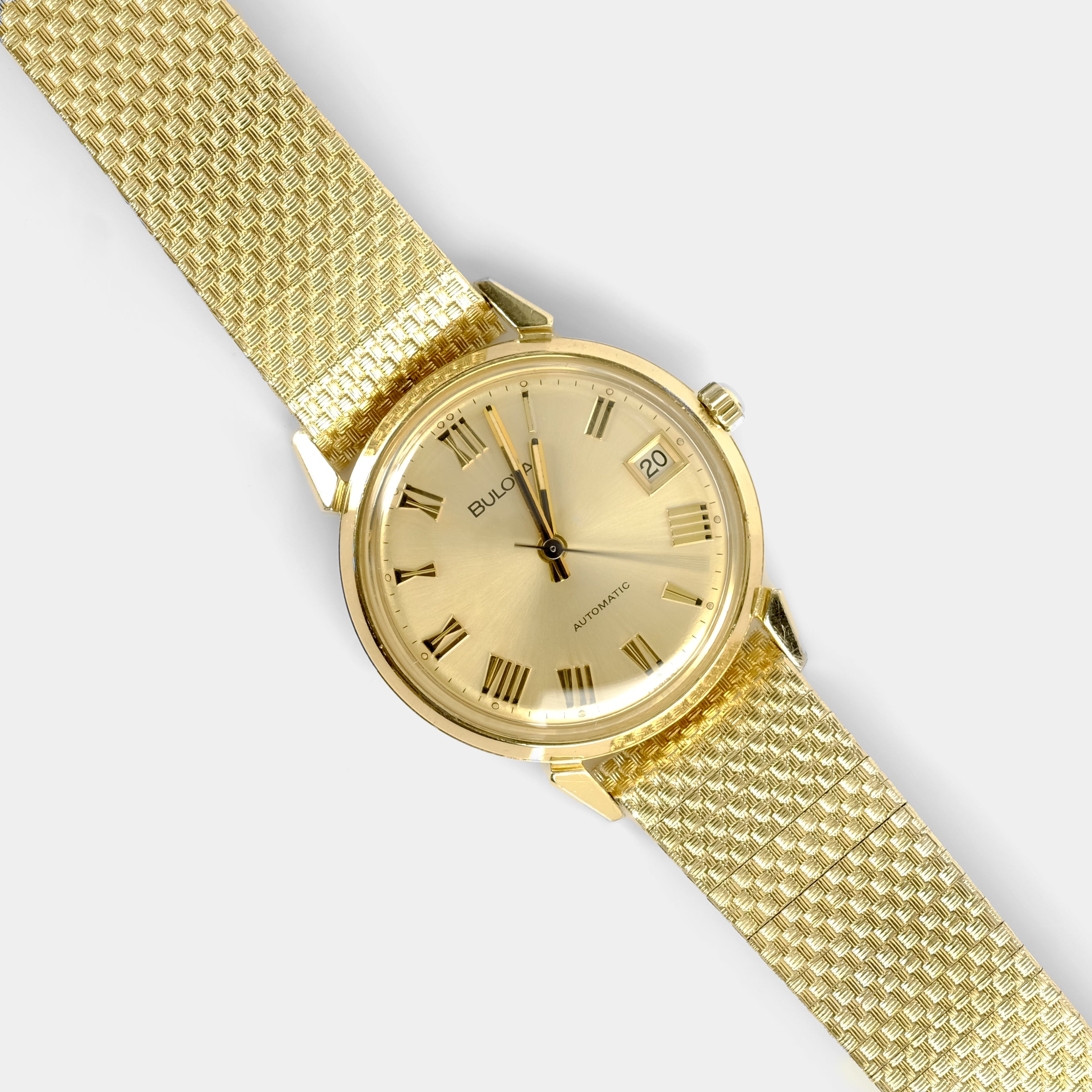 Vintage Bulova Date King Automatic Men's Watch from 1971 - Classic Stainless Steel Timepiece for Collectors & Dress Occasions