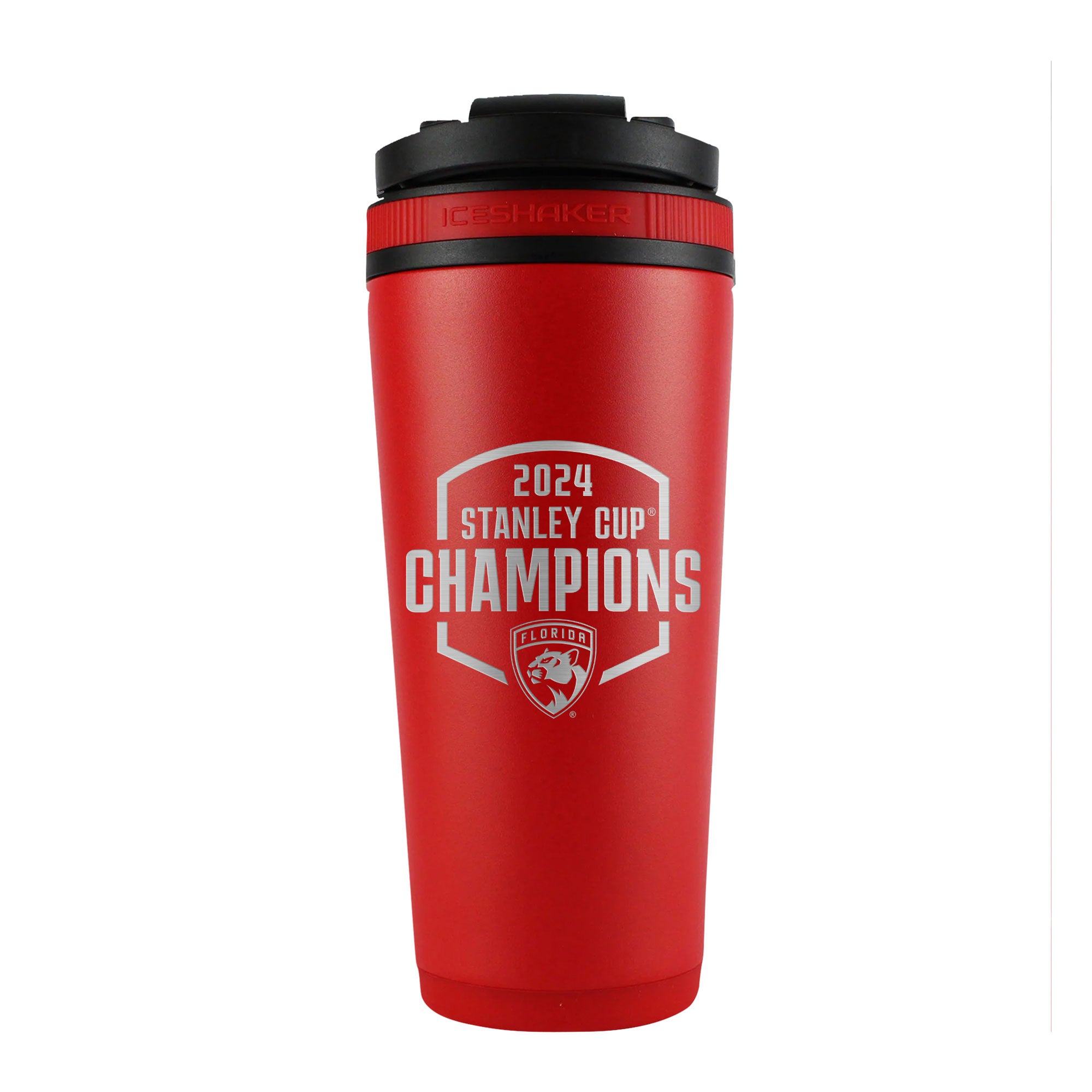 Official NHL Florida Panthers 2024 Stanley Cup Champions 26oz Insulated Stainless Steel Water Bottle - Red | Perfect for Gym, Workouts, Sports & Outdoor Activities