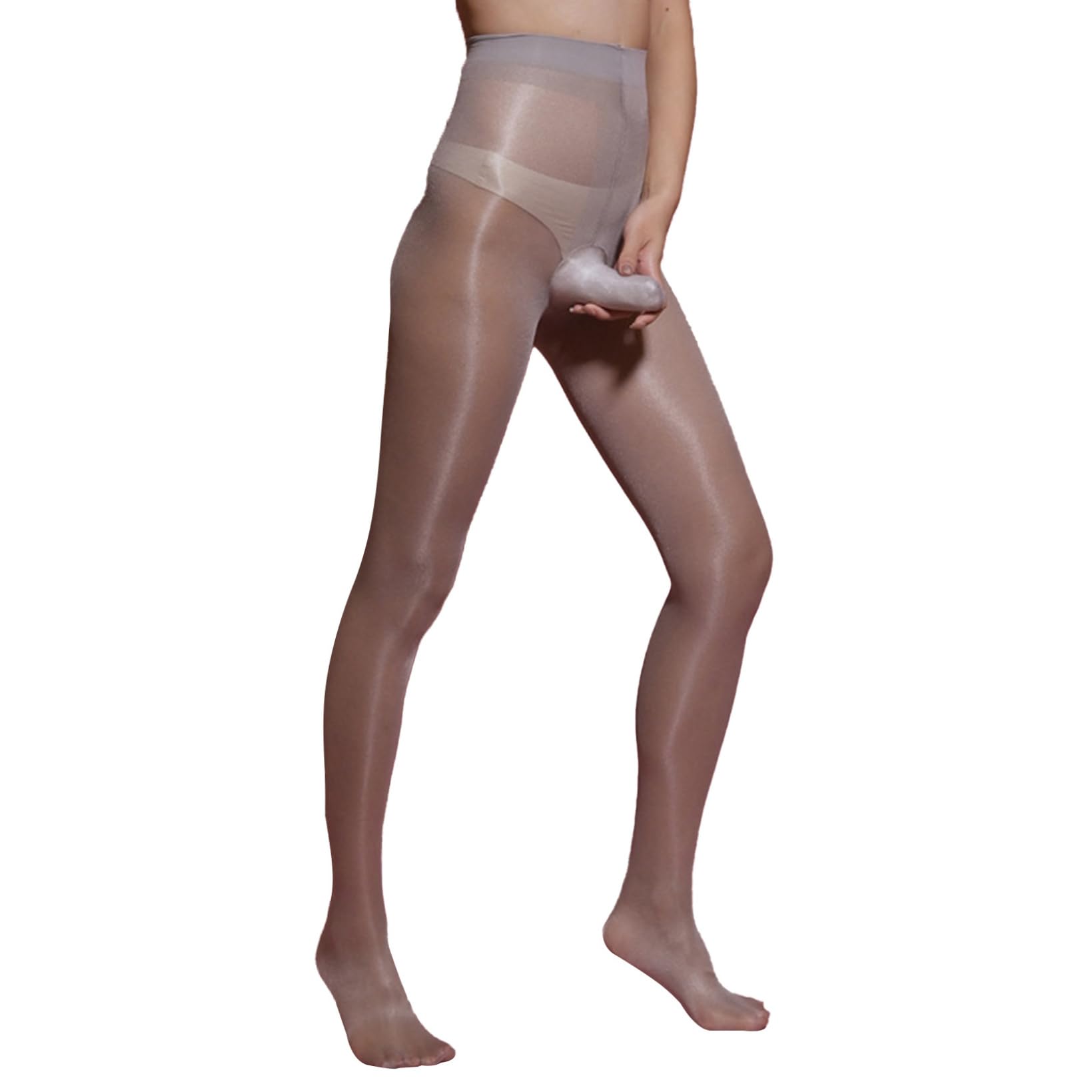 8D Sheer Nylon Pantyhose for Women - Sexy Shiny Glossy Stockings with Sheath Underwear - Perfect for Date Night, Cosplay & Special Occasions