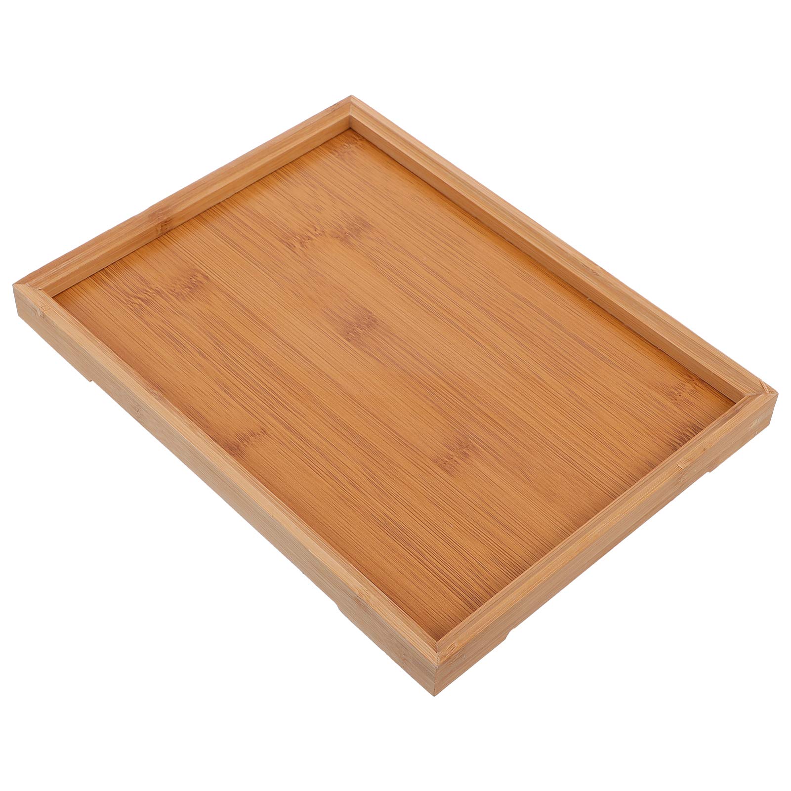 **Cabilock Bamboo Serving Tray - 1pc Natural Bamboo Platter for Food, Tea, Snacks | Eco-Friendly Home & Kitchen Serving Dish for Parties, Dining, Entertaining**