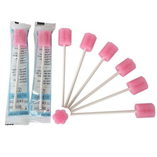 Disposable Dental Sponge Swabs - 500Pcs Oral Care Cleaning Swabs for Teeth, Gums & Mouth Hygiene | Ideal for Dental Clinics, Home Care & Post-Surgery Oral Cleaning (Pink)