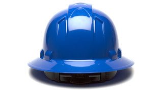 Blue Hard Hat Ridgeline Full Brim Safety Helmet - Box of 10 for Construction, Industrial & Outdoor Work Protection