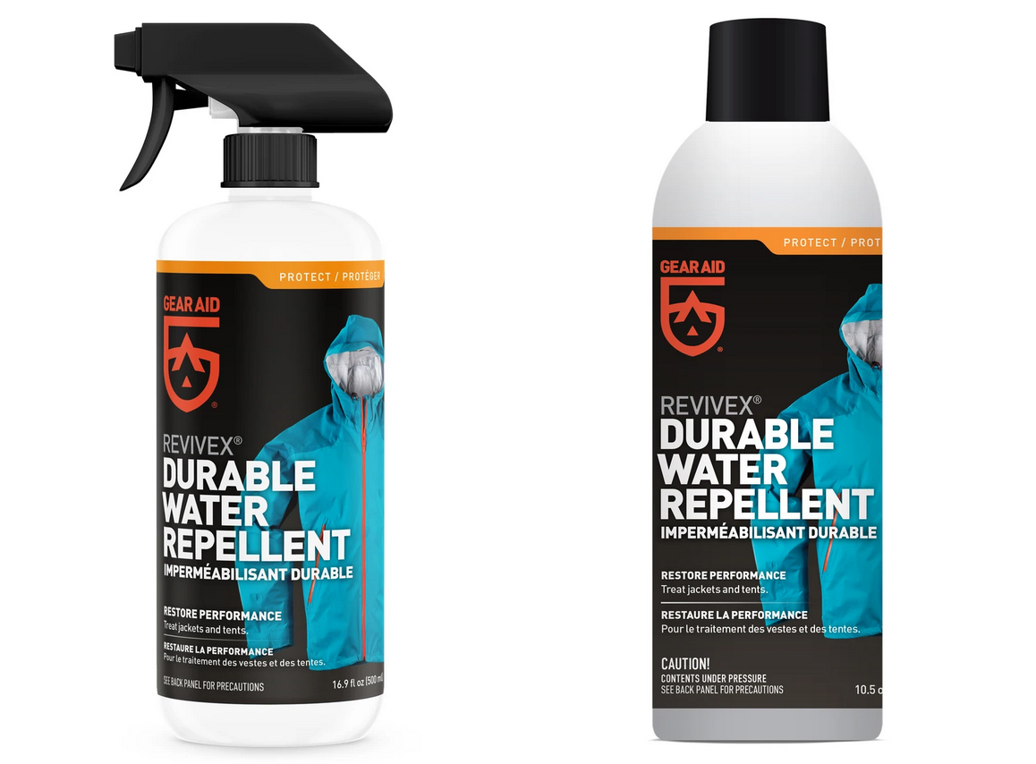 Gear Aid ReviveX Durable Water Repellent Spray for Jackets, Shoes & Outdoor Gear - Restores Waterproofing & Repels Moisture - Ideal for Hiking, Camping & Rainy Weather