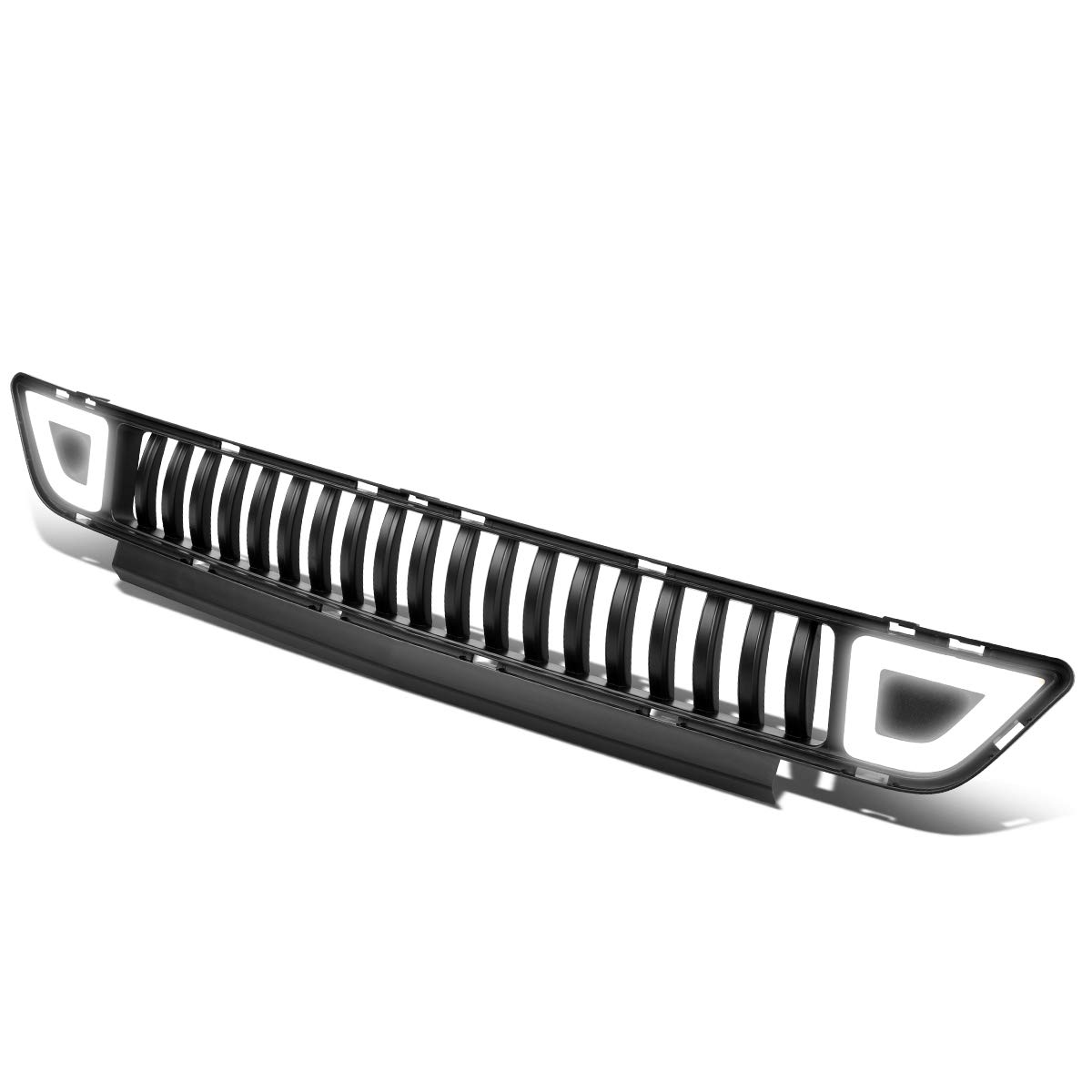Auto Dynasty LED DRL Vertical Fence Style Front Lower Bumper Grille for Ford Mustang Base/EcoBoost/GT (2015-2017) - Upgrade Your Ride with Stylish Daytime Running Lights for Enhanced Visibility & Aggressive Look