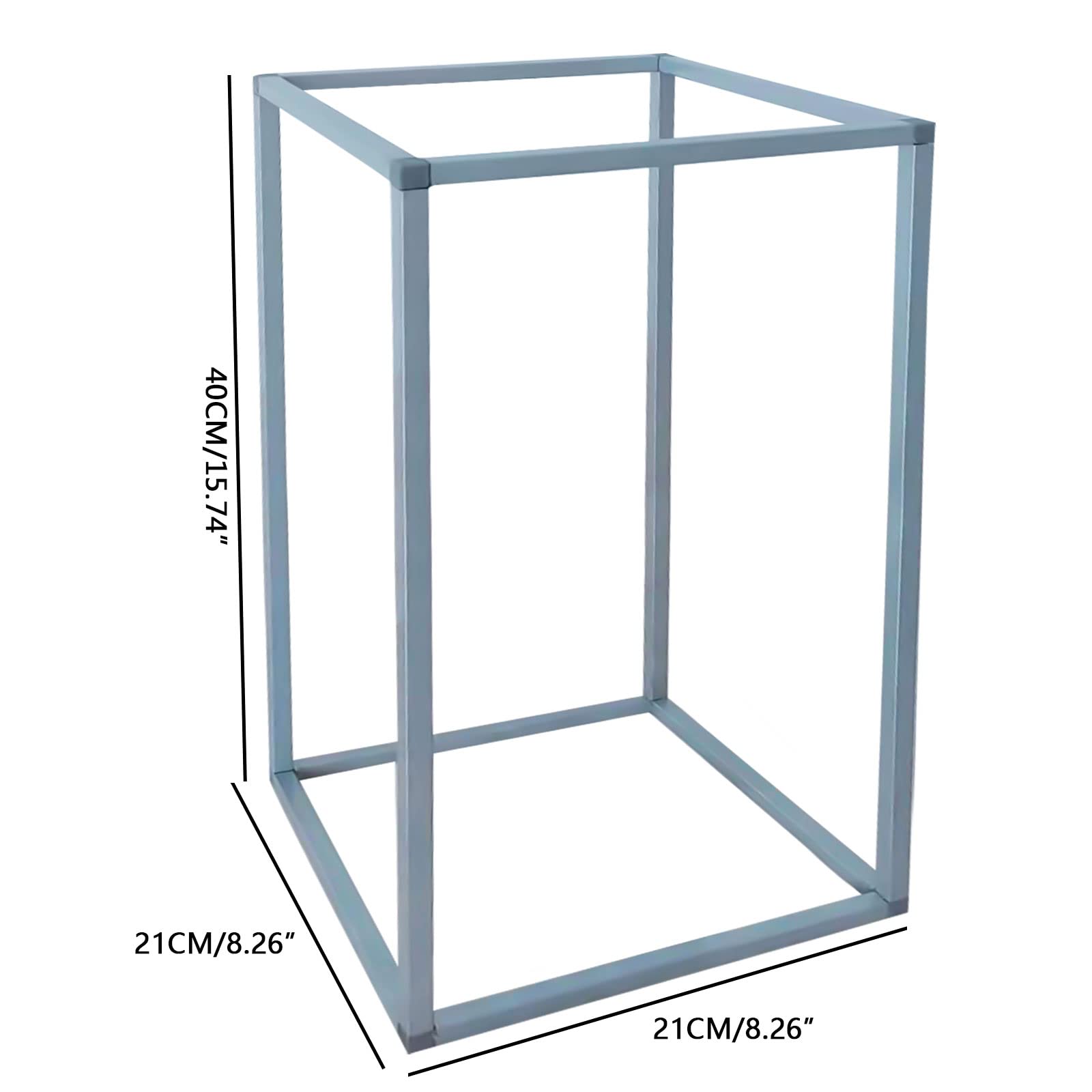11-Piece Silver Geometric Metal Flower Stands - 40x21x21cm Wedding Vase Holders, Decorative Column Stands for Wedding Party Decorations | Perfect for Centerpieces, Reception Tables & Event Displays