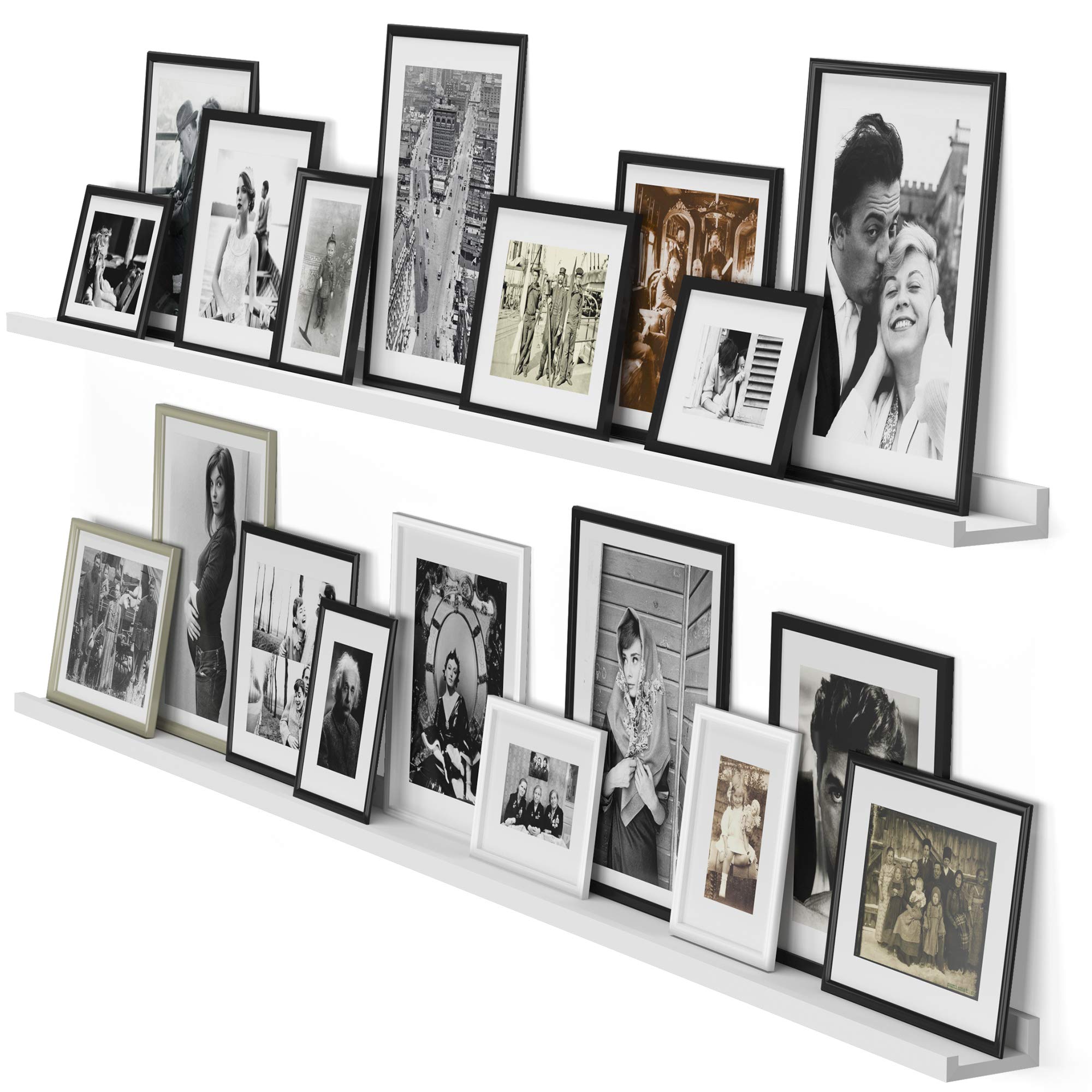 Wallniture Denver White Picture Ledge 72