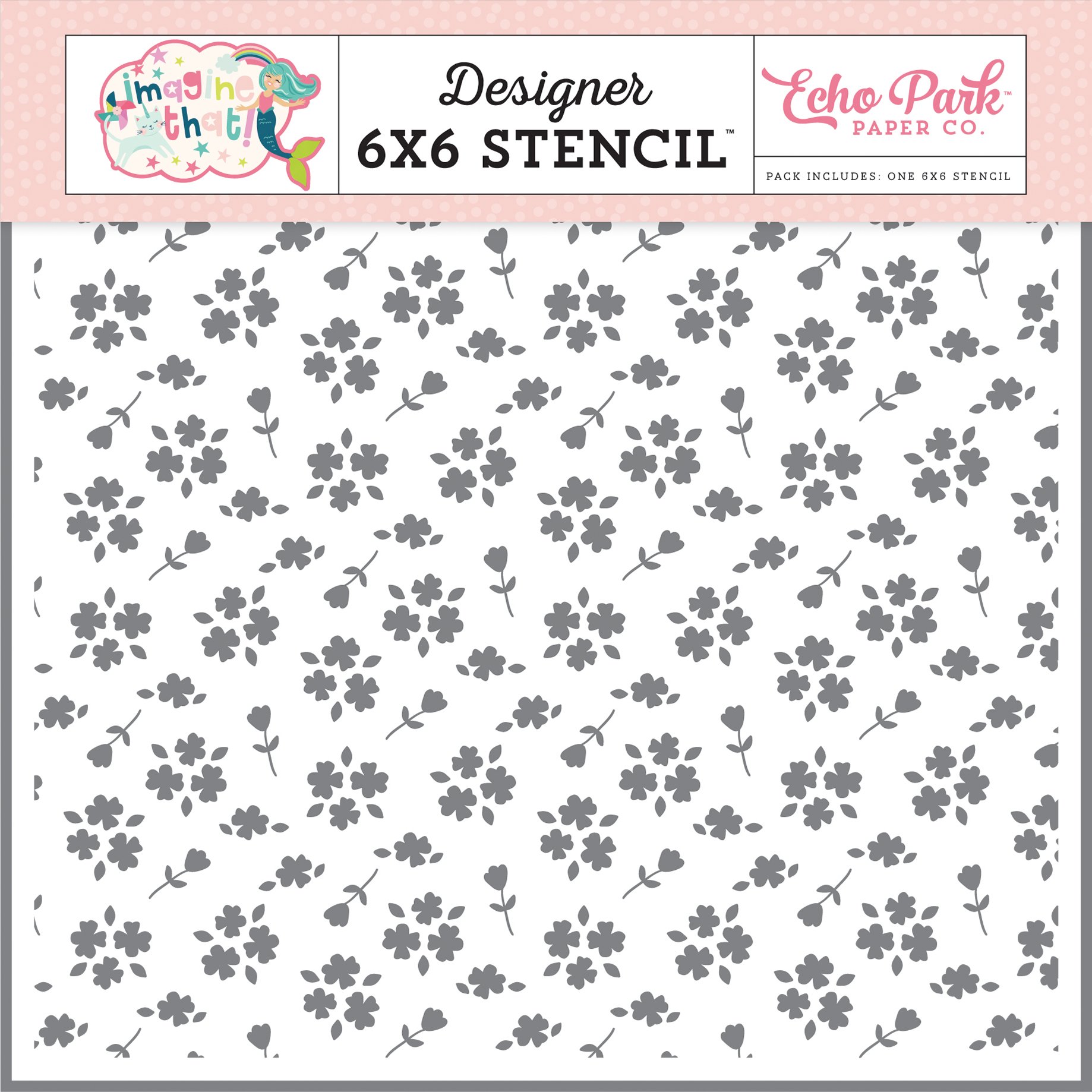 Echo Park Paper Company Flower Cluster Stencil - DIY Scrapbooking, Card Making & Home Decor Crafting Template for Creative Projects