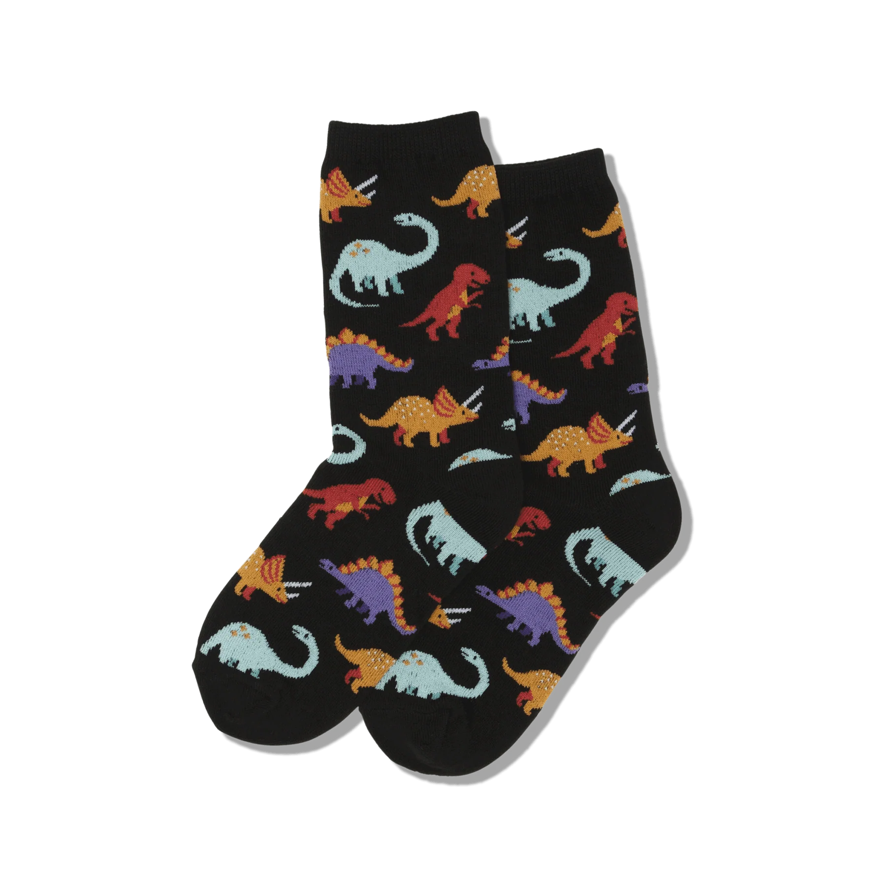 Hot Sox Dinosaur Crew Socks for Men & Women - Fun Novelty Dino Socks - Comfortable Cotton Blend Socks - Perfect for Costumes, Gifts, and Everyday Wear