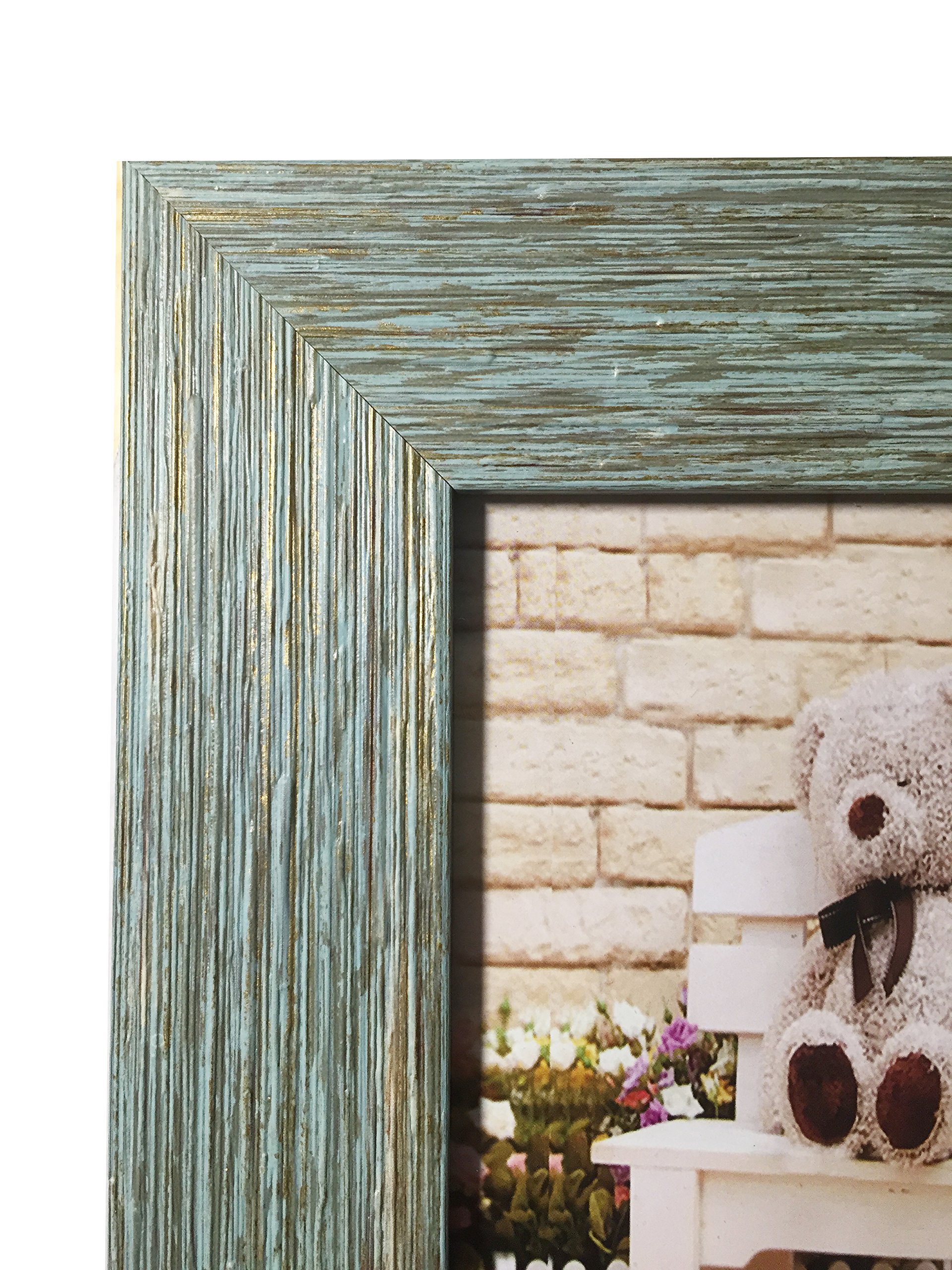 Eco-Friendly Lilian Light Blue 4x6 Inch Photo Frames for Desk - Durable PS Polymer Material, Perfect for Home Office Decor, Wedding Photos & Gift Giving
