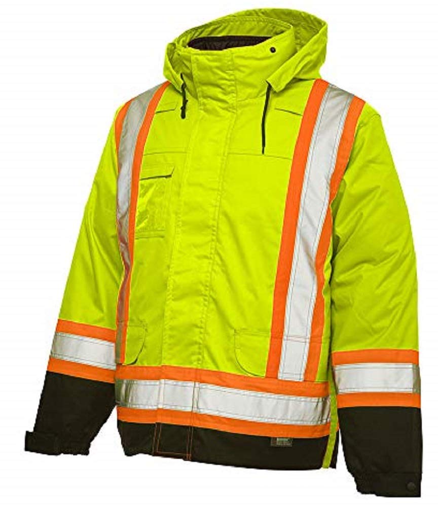 High Visibility Safety Jacket for Men - 5-in-1 Reflective Work Vest | Construction, Cycling, Running & Outdoor Activities