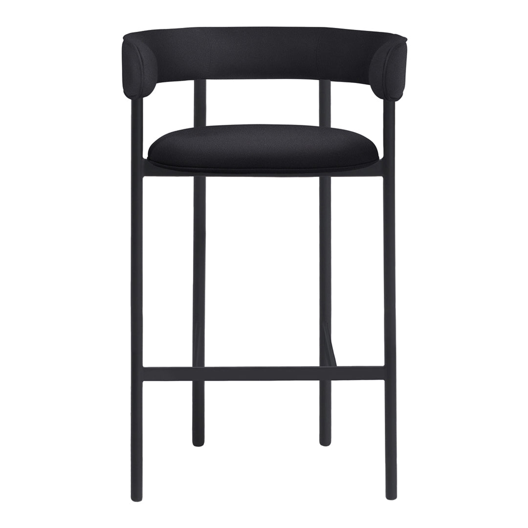 Modern Wooden Counter Stool with Arms - Adjustable Height Bar Stool for Kitchen Island, Breakfast Nook & Home Bar - Comfortable Dining & Seating Solution