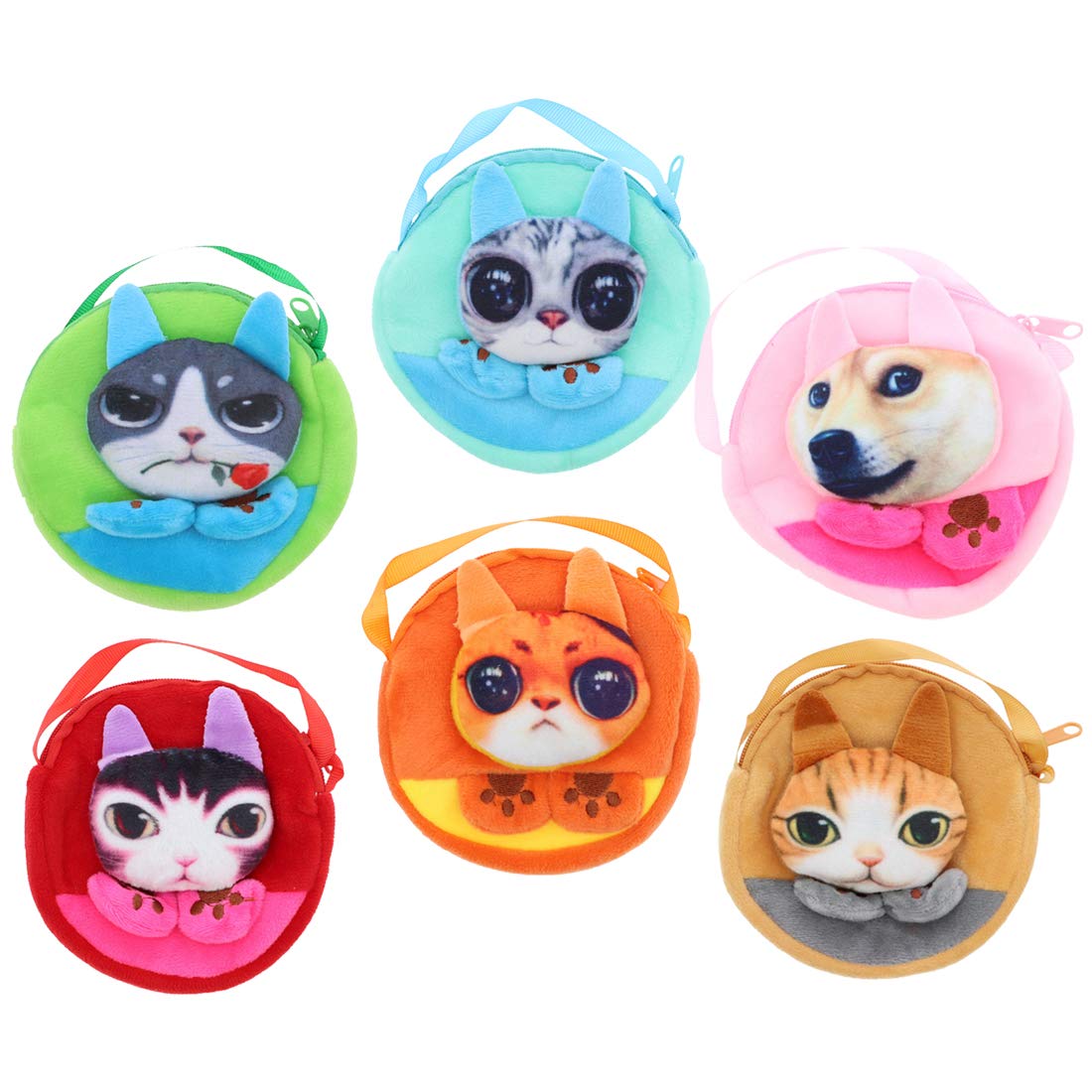 6 Pack Cute Coin Purse Backpack Charm - Mini Wallet Keychain for Keys, Bags & Travel Accessories - Perfect for Gifts, School & Everyday Use