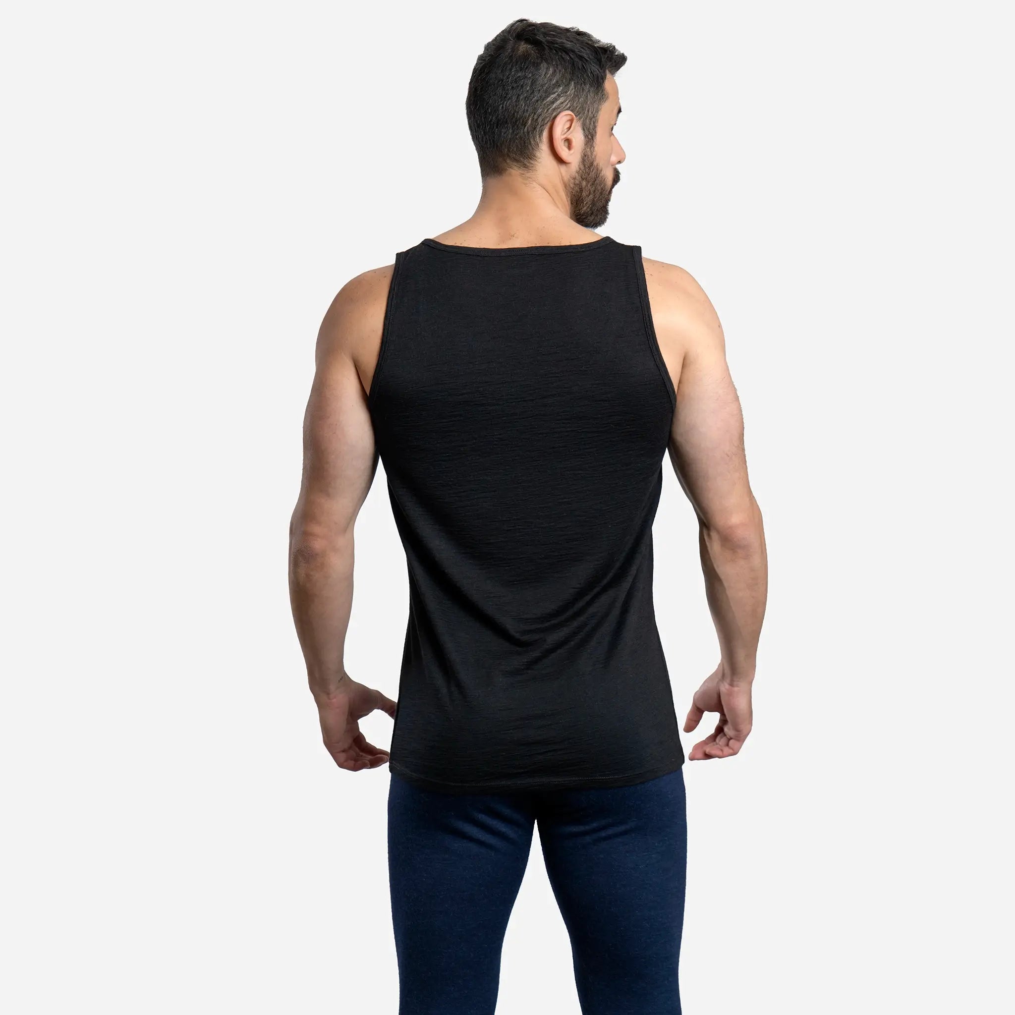 Men's Alpaca Wool Tank Top - Ultra Lightweight 110g Summer Wear for Hiking & Travel