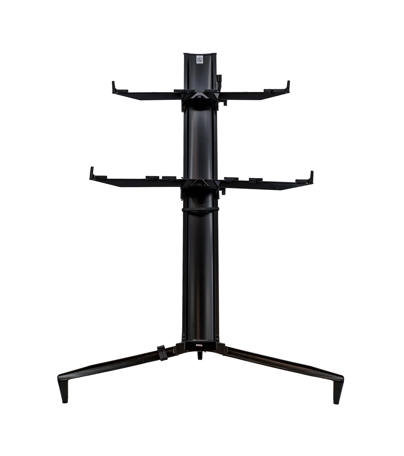 QUIK LOK 2-Tier Keyboard Stand (STAY-TOWER-02-BLK) - Heavy Duty Adjustable Music Stand for Piano, Synthesizer & Digital Keyboard - Perfect for Home Studios & Live Performances