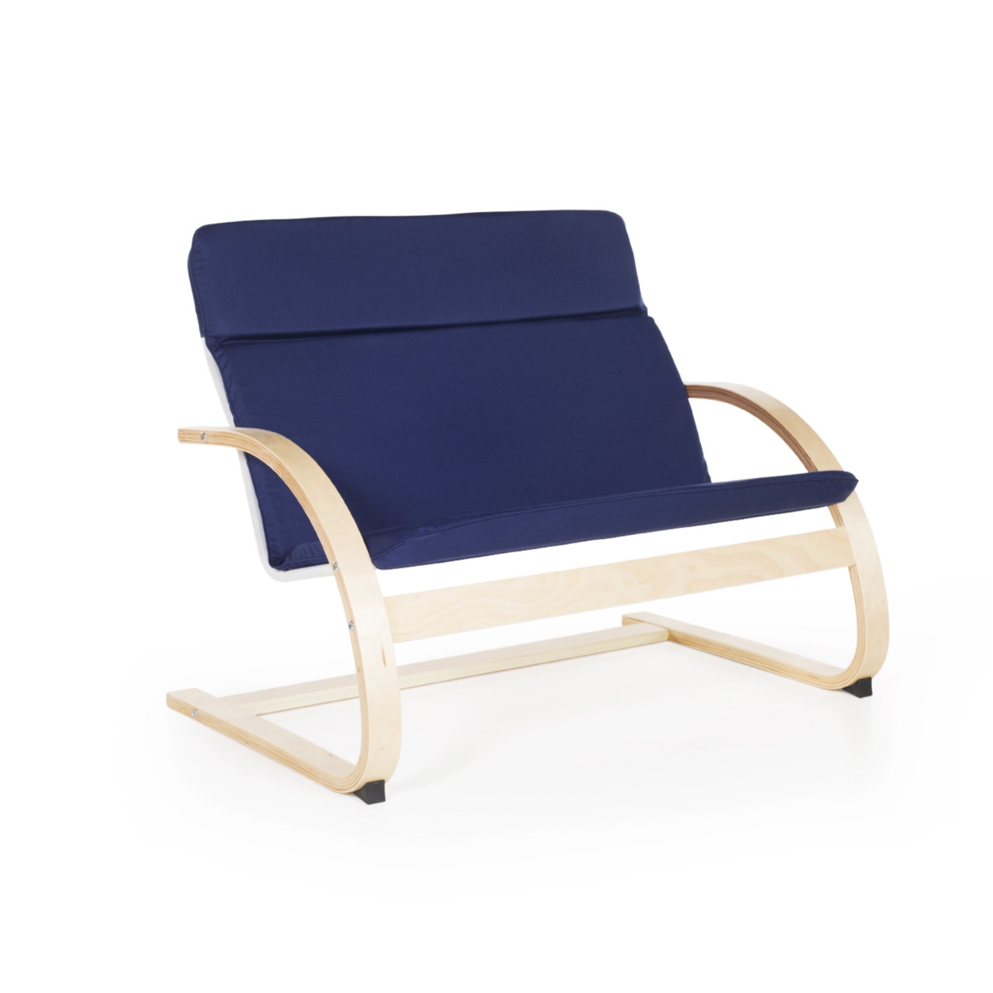Guidecraft Nordic Couch - Blue Kids Rocker Chair for Toddlers & Children | Comfortable Classroom Furniture & Playroom Seating | Perfect for Reading Nooks, Daycare Centers & Preschool Learning Spaces