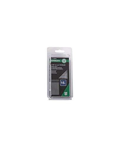 Hitachi 16 Gauge 1.5 Inch Smooth Shank Straight Strip Finish Nails - 1000 Pack for Woodworking, Trim & Crown Molding Installation