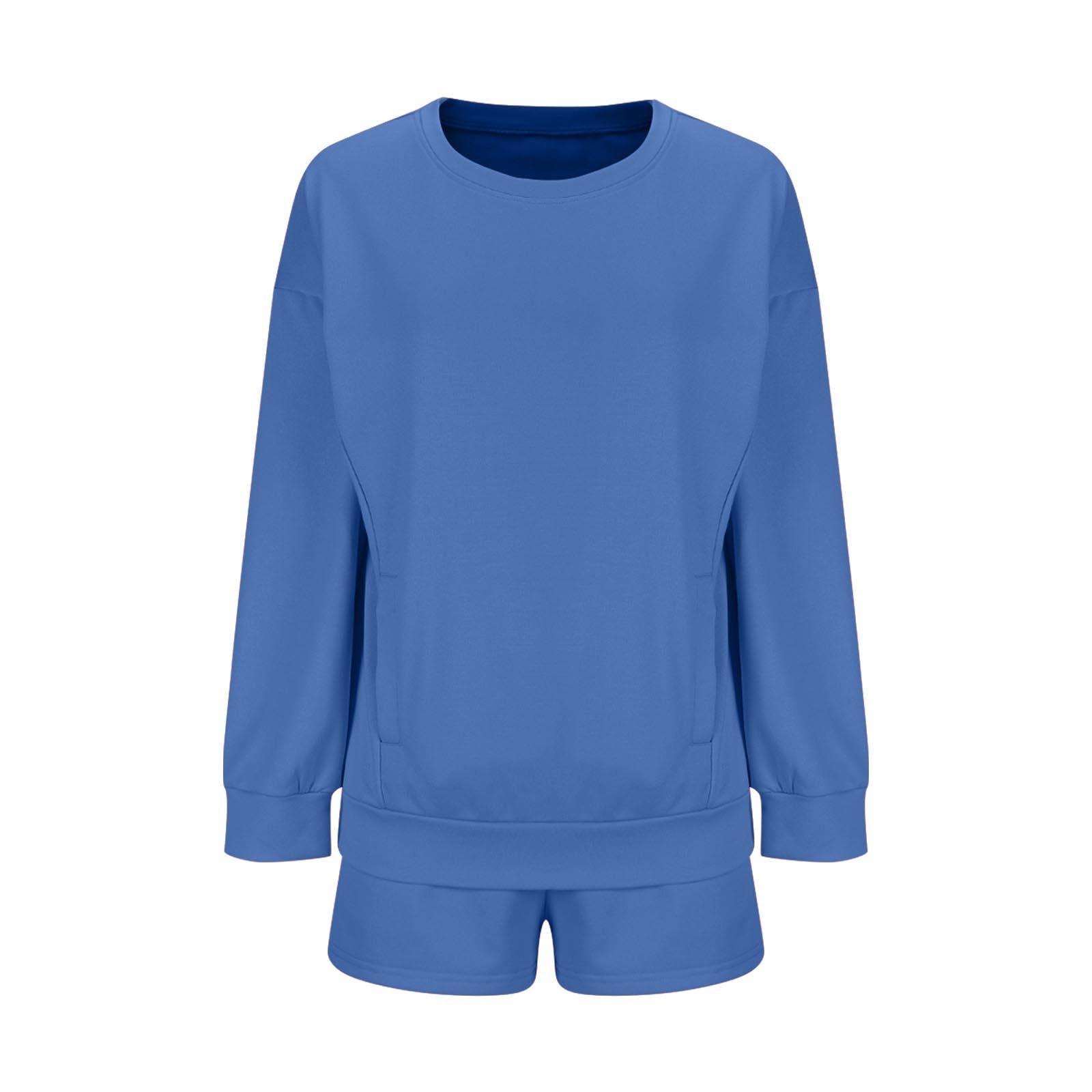 Women's 2-Piece Lounge Set - Oversized Hoodie & Sweat Shorts Comfy Casual Sweatsuit | Fall Fashion 2024 | Perfect for Relaxing at Home, Running Errands & Teen Outfits