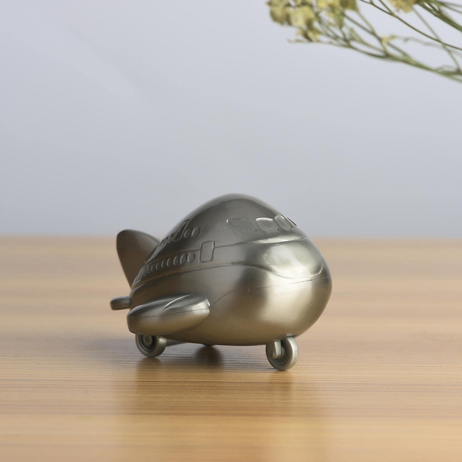 Airplane Piggy Bank - Zinc Alloy Kids Money Saving Box for Coins | Airplane-Shaped Coin Bank for Home Decor, Desktop Decoration & Gift | Perfect for Kids' Savings, Travel-Themed Rooms & Birthday Presents