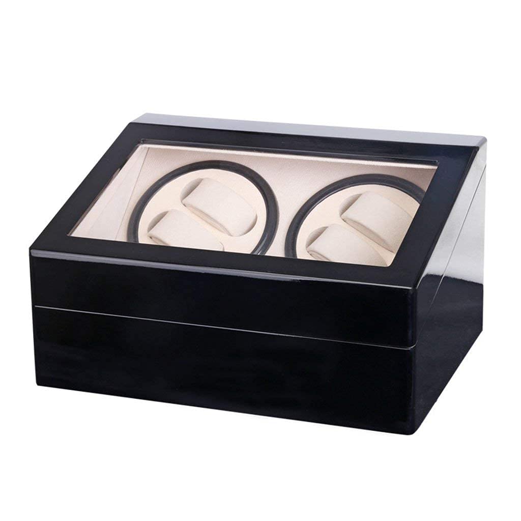 Premium 4+6 Watch Winder Box - Automatic Double Head Electric Watch Winder with Piano Paint Finish | Perfect for Rolex, Omega & Luxury Watch Storage | Ideal Gift for Watch Collectors & Office/Home Display
