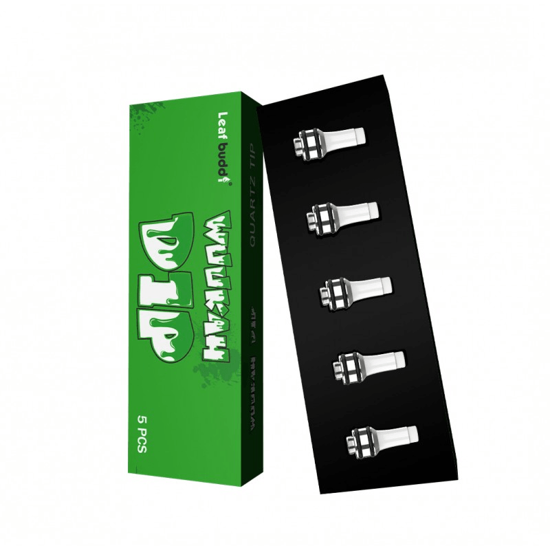 Leaf Buddi Wuukah Dip Quartz Coil Replacement Tips - 5 Pack for Vape Pens & Wax Concentrates - Perfect for Smooth Hits & Enhanced Flavor