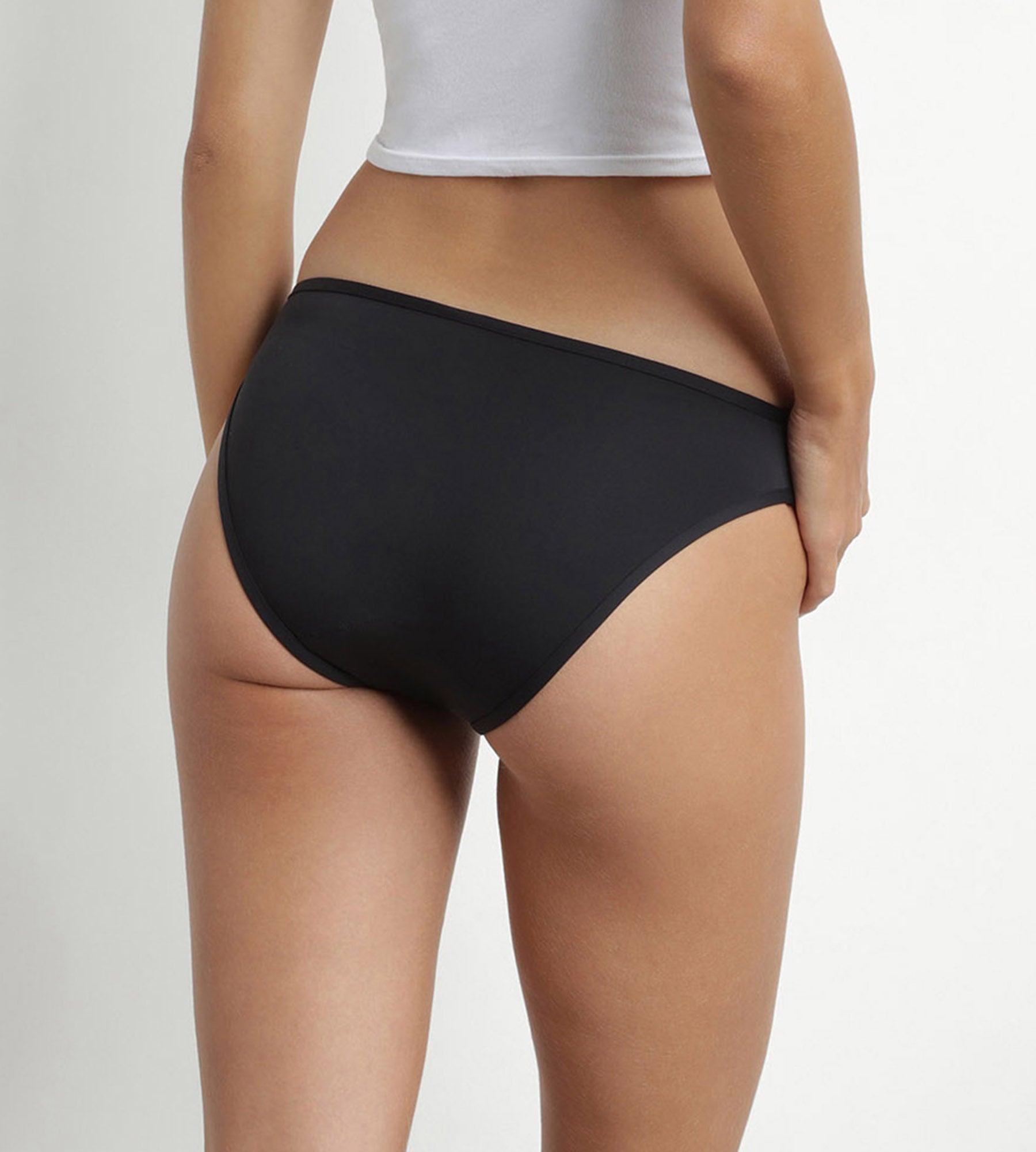 Black Period Swimwear Bikini Bottom - Light to Medium Flow - Leak Protection for Swimming, Surfing & Beach Activities