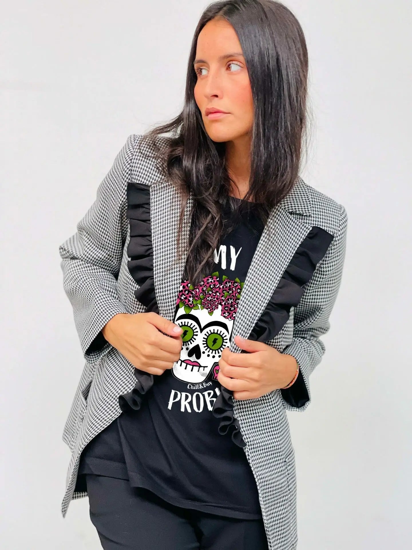 Katryna Houndstooth Blazer for Women - Elegant & Unique Office Wear, Business Attire & Special Occasions