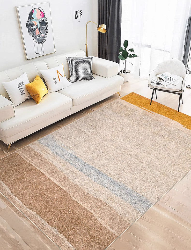 Modern Abstract Area Rugs - Non-Slip Geometric Carpet for Bedroom, Living Room & Dining Room - Boho Chic Floor Mat for Under Coffee Table, Sofa & Bed - Soft Comfortable Home Decor Rug for Indoor Spaces