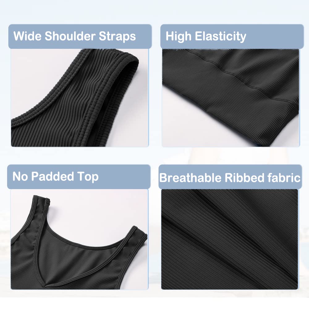 Women's Reversible Ribbed Workout Crop Tank Top - Sleeveless Yoga Shirt for Summer | Perfect for Gym, Running & Casual Wear