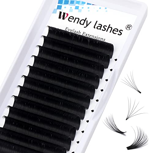 Premium Volume Lash Extensions - C/D Curl 11-17mm Self-Fanning Eyelashes for Salon & DIY - 2D-10D 0.05mm/0.07mm Automatic Blooming Lashes (0.05-C, 15mm) - Perfect for Professional Stylists & Home Lash Artists