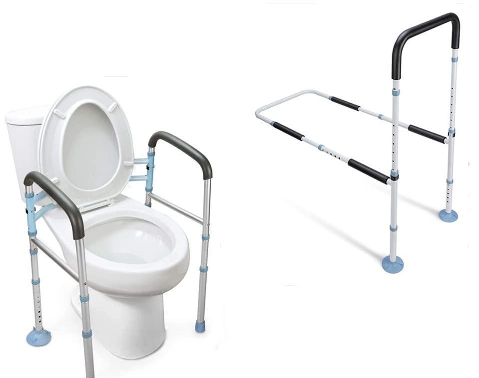 OasisSpace Heavy Duty Toilet Safety Frame & Bed Rail - for King/Queen Beds - Home Care & Mobility Aid