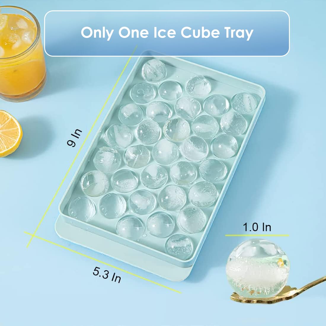 WIBIMEN Plastic Ice Cube Tray with Lid - 1
